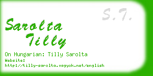 sarolta tilly business card